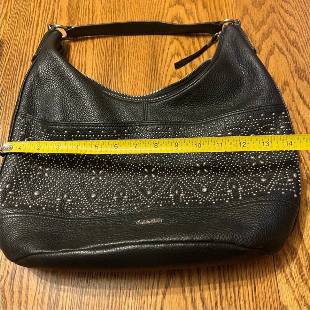 Calvin Klein Black Studded Hobo Bag
